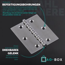 Scharniere 50mm Edelstahl A2