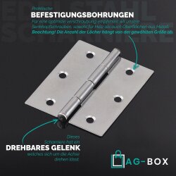 Scharniere 50mm Edelstahl A2