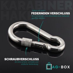 Karabinerhaken 80mm Mit Mutter