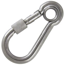 Karabinerhaken 60mm Mit Mutter und Kausche