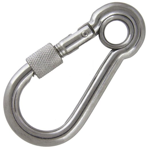 Karabinerhaken 80mm Mit Muttern und Kausche