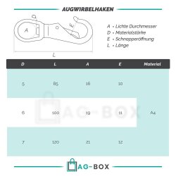 Augwirbelhaken 21mm
