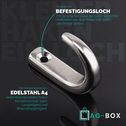 Kleiderhaken 30x10mm Ein Loch