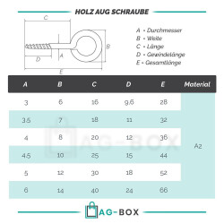 Holz Aug Schraube 5x52mm