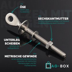Augbolzen M6 Mit Kragen