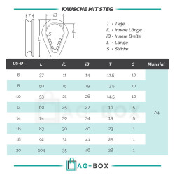 Kausche Mit Steg  6mm