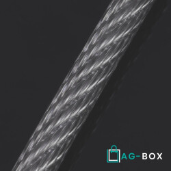 4 / 5 mm Drahtseil 7x7, PVC ummantelt, transparent, Edelstahl A4