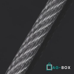 4/6 mm Drahtseil 7x7, PVC ummantelt, weiss, Edelstahl A4