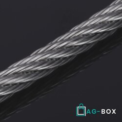 6,0 mm Drahtseil 7x7 mittelweich, Edelstahl A4