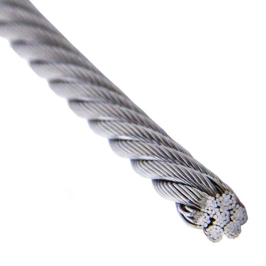 2,5 mm Drahtseil 7x19 weich, Edelstahl A4