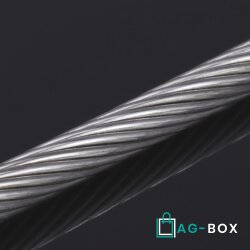 2,0 mm Drahtseil 1x19 hart, Edelstahl A4