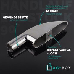 Handlaufendstück 90° 22mm A4