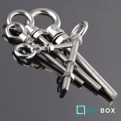 Augbolzen mit metrischem Gewinde M10x100 Edelstahl A4