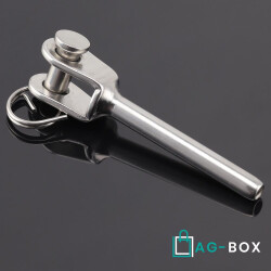 Gabel-Walzterminal für D=5 geschweißt, Edelstahl A4