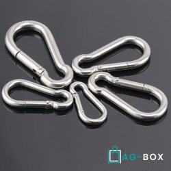 Karabinerhaken 6x60 ähnl. DIN 5299 Edelstahl A4