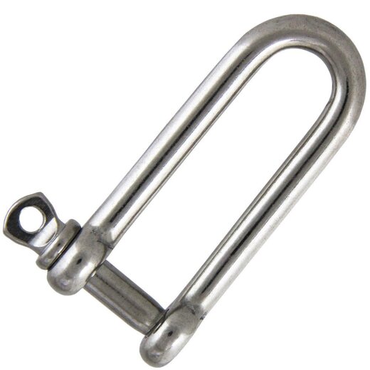 Schäkel D=4 lang ähnl. DIN 82101 Edelstahl A4