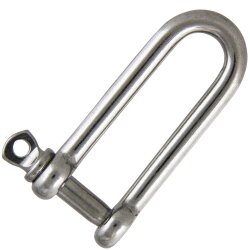 Schäkel D=6 lang ähnl. DIN 82101 Edelstahl A4