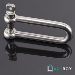 Schäkel D=8 lang ähnl. DIN 82101 Edelstahl A4