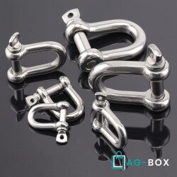 Schäkel D=5 kurz ähnl. DIN 82101 Edelstahl A4