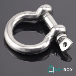 Schäkel D=8 geschweift ähnl. DIN 82101 Edelstahl A4