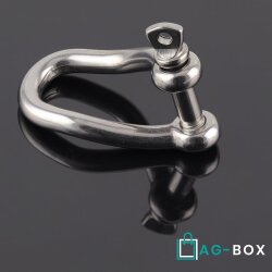 Schäkel D=5 gedreht, Edelstahl A4