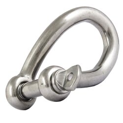 Schäkel D=6 gedreht, Edelstahl A4