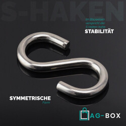 S-Haken D=10 Symmetrisch Edelstahl A4