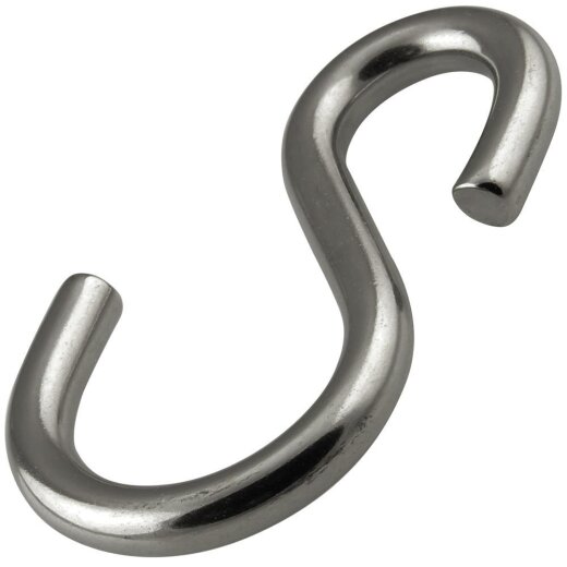 S-Haken Asymmetrisch 4 mm Edelstahl A4