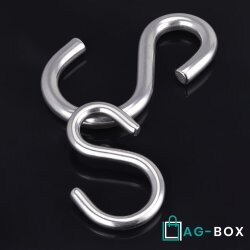 S-Haken Asymmetrisch 4 mm Edelstahl A4