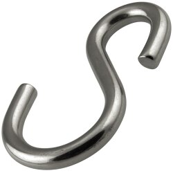S-Haken Asymmetrisch 6 mm Edelstahl A4
