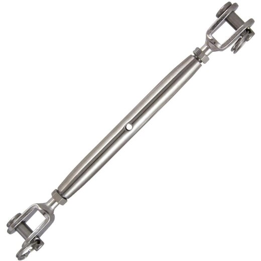 Wantenspanner M6 Gabel/Gabel geschweißt, geschlossen, Edelstahl A4
