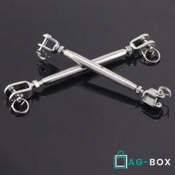 Wantenspanner M10 Gabel/Gabel geschweißt, geschlossen, Edelstahl A4