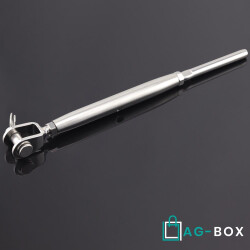 Wantenspanner D=8 M16 Gabel/Drahtseil geschweißt, geschlossen, Edelstahl A4