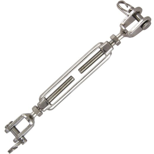 Wantenspanner M10 Gabel/Gabel geschweißt, offen, Edelstahl A4