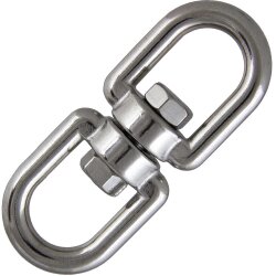 Wirbel D=6 Auge/Auge Edelstahl A4