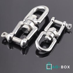 Wirbel D=6 Auge/Gabel Edelstahl A4