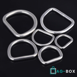 D-Ring 4x20 geschweißt, poliert, Edelstahl A4