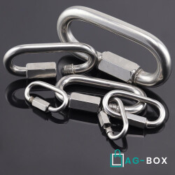 Ketten-Schnellverschluss D=8 ähnl. DIN 56926 Edelstahl A4