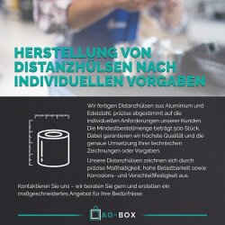 Distanzhülse aus Vollmaterial, Edelstahl A2